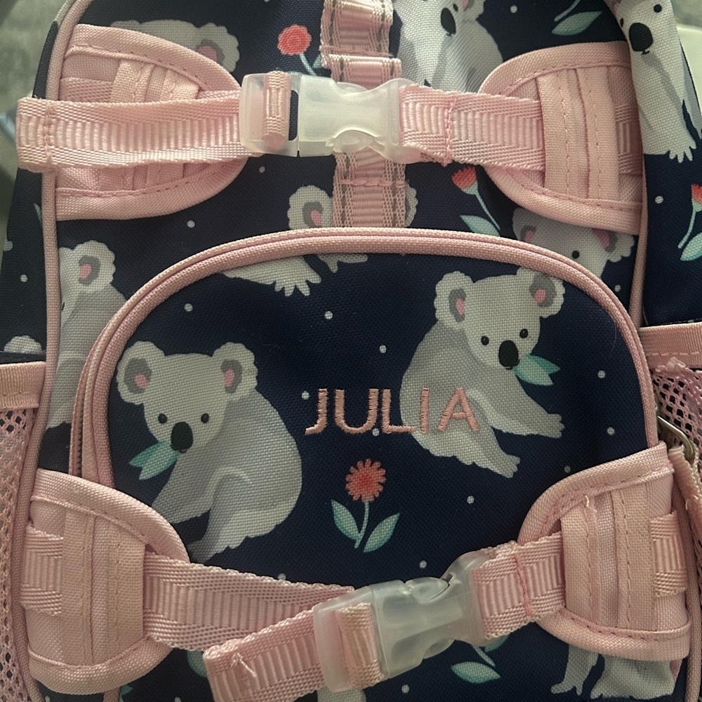 Pottery Barn Kids Pink and Navy Koala Backpack